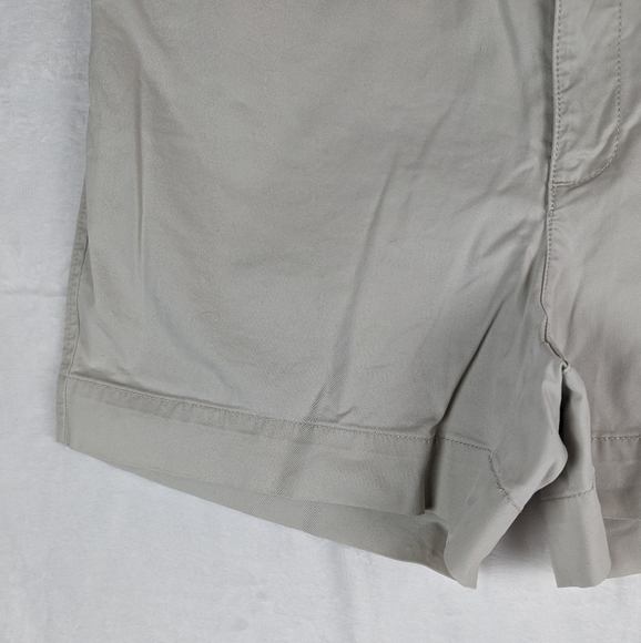 Eddie Bauer Mercer Fit Khaki Chino Shorts 8 Tan Flat Front Short Neutral 4" - Picture 5 of 13